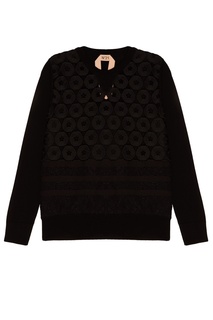 Джемпер с ажурными звездами No21