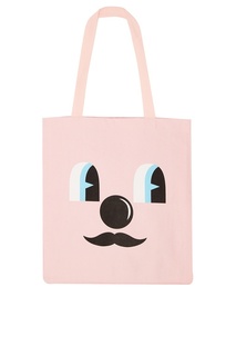 Розовая сумка из хлопка с принтом Q-Tees Of California/ Print Jeremyville