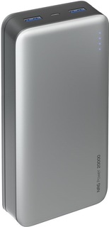 Внешний аккумулятор Deppa 20000 mAh 2.1A 2xUSB (серый)