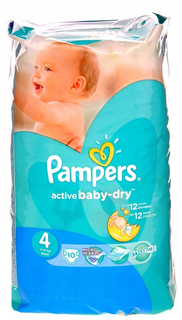 Подгузники Pampers Active Baby-Dry Maxi 7-14кг 10шт 4015400815341