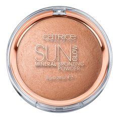 Пудра компактная для лица CATRICE SUN GLOW MINERAL тон 010 светло золотой бронзирующая а/п 54460