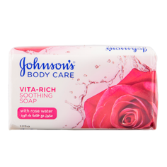 Мыло твердое JOHNSONS VITA-RICH успокаивающее с розовой водой 125 гр а/п Johnsons