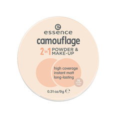 Пудра компактная для лица ESSENCE CAMOUFLAGE 2 IN 1 & MAKE-UP тон 20