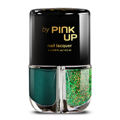 Набор лаков для ногтей PINK UP GLITTER GLAM тон 09 2x4 мл