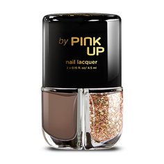 Набор лаков для ногтей PINK UP GLITTER GLAM тон 10 2x4 мл