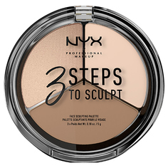 Палетка для скульптурирования NYX PROFESSIONAL MAKEUP 3 STEPS TO SCULPT FACE тон 01 fair