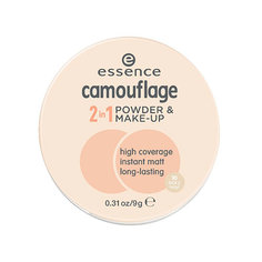 Пудра компактная для лица ESSENCE CAMOUFLAGE 2 IN 1 & MAKE-UP тон 10