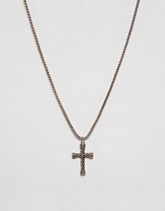 Золотистое ожерелье с крестом ALDO - Золотой