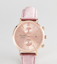 Часы с хронографом и бархатным ремешком Reclaimed Vintage Inspired эксклюзивно для ASOS - Розовый