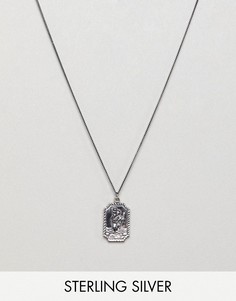 Серебряное ожерелье с подвеской Св. Христофор ASOS DESIGN - Серебряный