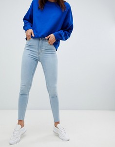 Суперэластичные джинсы скинни с завышенной талией Weekday - Синий
