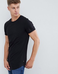 Удлиненная базовая футболка Produkt - Черный