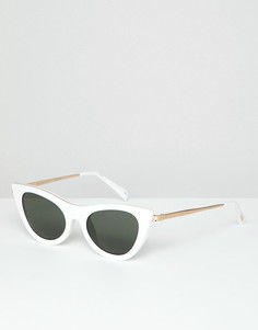 Белые солнцезащитные очки кошачий глаз Le Specs - Белый