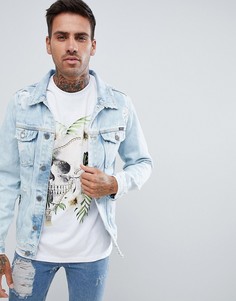 Голубая джинсовая куртка Pull&Bear - Синий Pull&;Bear