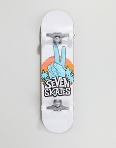 Скейтборд с принтом Peace Out Seven Skates - 8,25 дюйма - Белый