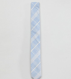 Синий хлопковый галстук в клетку Noak - Синий