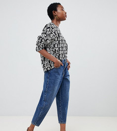Темно-синие джинсы бойфренда ASOS DESIGN Petite - Синий