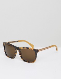 Бирюзовые квадратные солнцезащитные очки Tommy Hilfiger TH 1435/S - Коричневый
