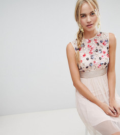 Платье мини с 3D-отделкой Lace & Beads - Розовый