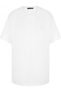 Однотонная хлопковая футболка с круглым вырезом Acne Studios