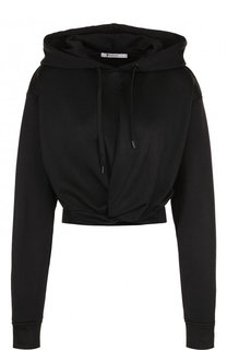 Укороченный однотонный пуловер с капюшоном T by Alexander Wang