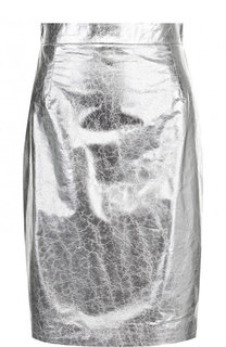 Кожаная мини-юбка на молнии Ralph Lauren