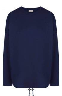 Однотонный хлопковый пуловер с круглым вырезом Dries Van Noten