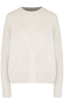 Однотонный шерстяной пуловер со спущенным рукавом Helmut Lang