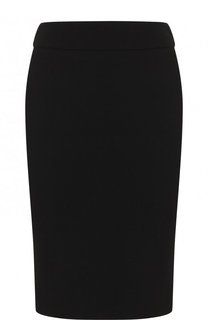 Однотонная юбка-карандаш из шерсти Emporio Armani