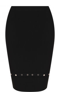 Однотонная мини-юбка с металлической отделкой Alexander Wang