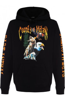 Хлопковое худи с принтом Marcelo Burlon