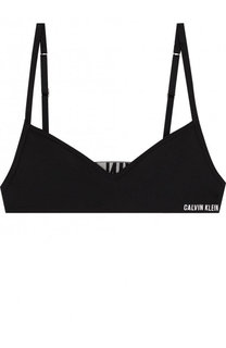 Хлопковый бюстгальтер с логотипом бренда Calvin Klein Underwear