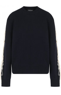Шерстяной пуловер с контрастной отделкой CALVIN KLEIN 205W39NYC