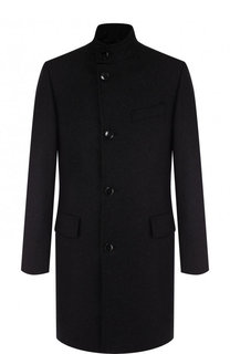 Однобортное шерстяное пальто HUGO