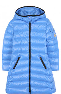 Пуховое пальто на молнии с капюшоном Moncler Enfant