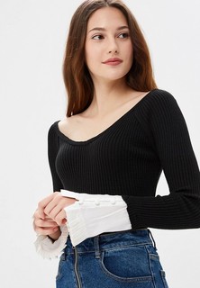 Пуловер Lost Ink WOVEN FRILL CUFF OFF SHOULDER JUMPER