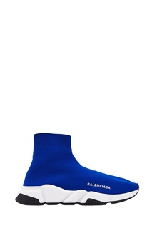 Синие текстильные кроссовки Speed Balenciaga