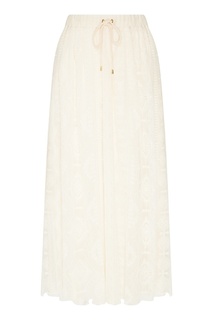 Белая хлопковая юбка Laroom