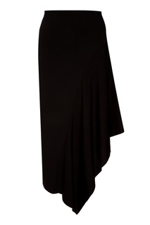 Черная юбка с асимметричной деталью Ruban