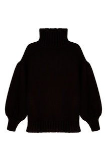 Черный шерстяной свитер Laroom