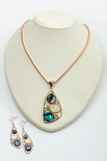 Комплект: колье и серьги Aquamarine