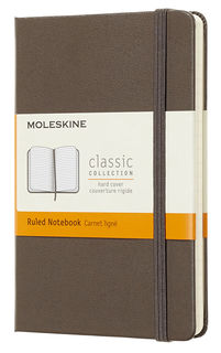 Блокнот Moleskine CLASSIC Pocket 90x140мм 192стр. линейка твердая обложка коричневый [mm710p14]