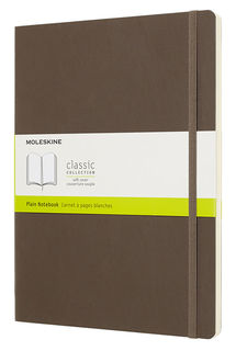 Блокнот Moleskine CLASSIC SOFT XLarge 190х250мм 192стр. нелинованный мягкая обложка коричневый [qp623p14]
