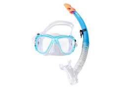 Набор маска + трубка Wave MS-1311S58 Transparent-Blue