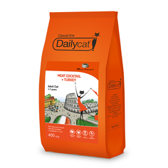 Корм Daily Cat Casual Line Meat Cocktail with Turkey 400g 728ДКк*0,4