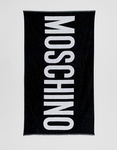 Пляжное полотенце с логотипом Moschino - Черный
