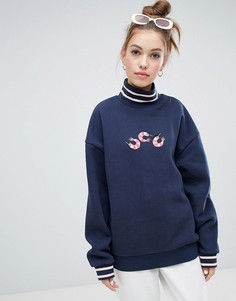 Lazy oaf prawn roll neck sweater on sale