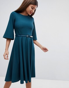 Платье с поясом Closet London - Зеленый