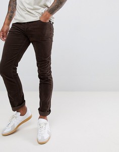 Узкие бархатные брюки Nudie Jeans Co - Коричневый