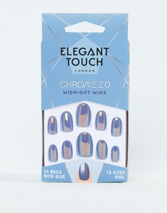 Накладные ногти Elegant Touch Chrome Collection 2.0 Midnight Minx - Синий